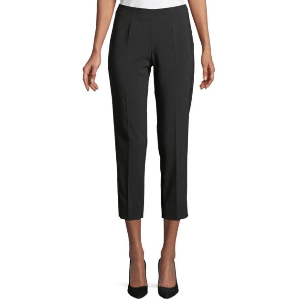Piazza Sempione  Audrey straight-leg stretch-wool cropped pants Charcoal Gray 10